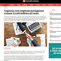 Negcios com empresas portuguesas somam 3,4 mil milhes at maio